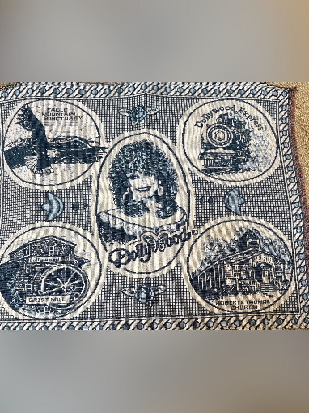 Vintage Dolly Parton Dollywood Tapestry Fabric